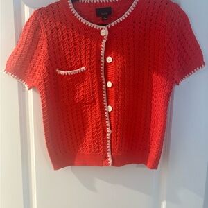 Lumiere Red Short Sleeve Sweater